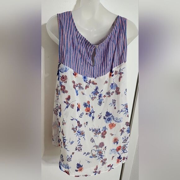 FIGUEROA AND FLOWER Floral Sheer Sleeveless Blouse size PXL - Picture 4 of 5
